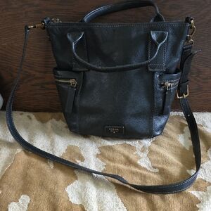 Fossil Black Crossbody Bag with Adjustable Strap